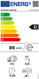 СЪДОМИЯЛНА HOTPOINT ARISTON HIC 3C33 CW thumbnail 7