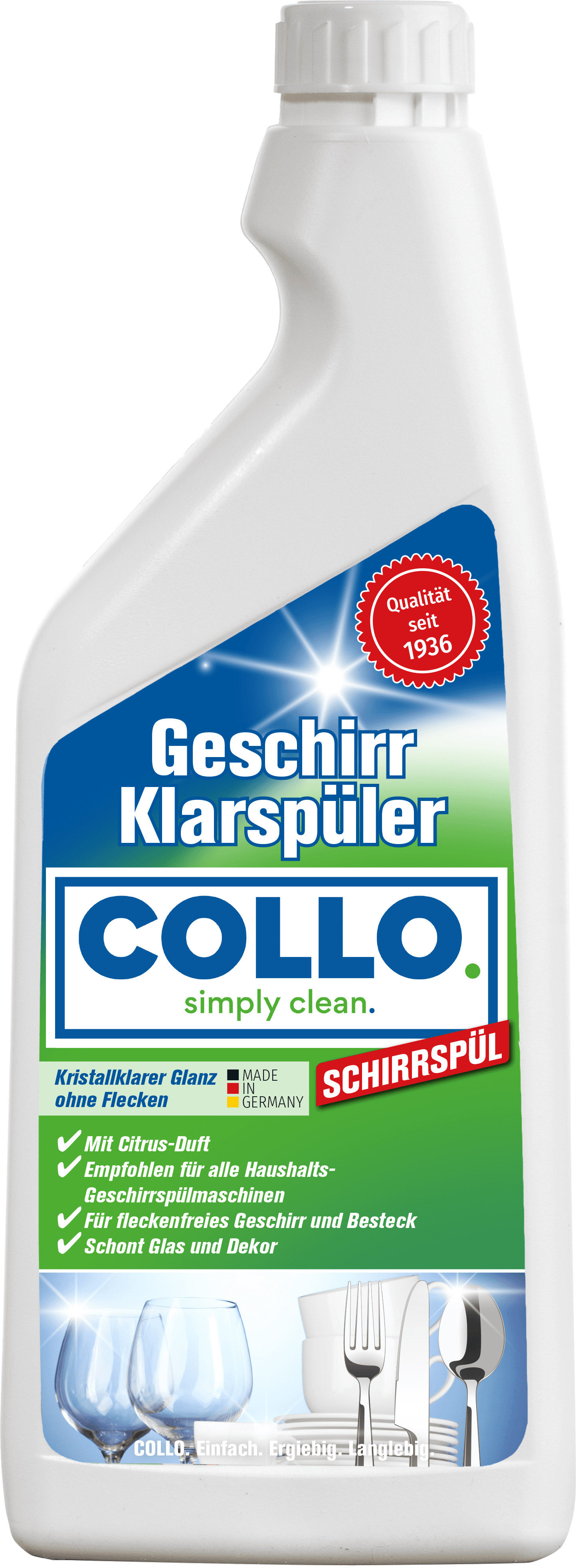 ПРЕПАРАТ COLLO SCHIRRSPÜL Klarspüler ГЛАНЦ ЗА СЪДОМИЯЛНА