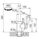 СМЕСИТЕЛИ FRANKE Lina L Pull Out Nozzle HP Matte Black thumbnail 6