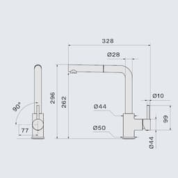 СМЕСИТЕЛ PURE STEEL CORNER PULL OUT thumbnail 6