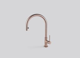 СМЕСИТЕЛ FALMEC TREVI ROUND PULLOUT PVD COPPER thumbnail 1