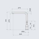 СМЕСИТЕЛ ISEO CORNER WHITE PULL-OUT thumbnail 2