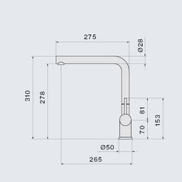 СМЕСИТЕЛ ISEO CORNER WHITE PULL-OUT thumbnail 2