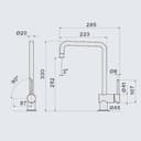 СМЕСИТЕЛ FALMEC EASY SQUARE CHROME thumbnail 2