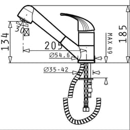 СМЕСИТЕЛ PYRAMIS FESTIVO SAND BEIGE thumbnail 2