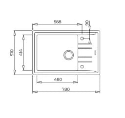 МИВКА TEKA Stone 60 S-TG БЯЛА thumbnail 3