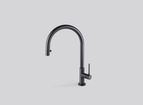 СМЕСИТЕЛ FALMEC TREVI ROUND PULLOUT BLACK MATT