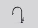 СМЕСИТЕЛ FALMEC TREVI ROUND PULLOUT BLACK MATT thumbnail 1