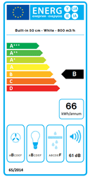 АСПИРАТОР FALMEC GRUPPO INCASSO MURANO 50 WHITE thumbnail 2