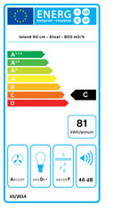 АСПИРАТОР FALMEC LUMINA NRS 90 INOX ISLAND thumbnail 3