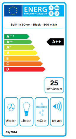 АСПИРАТОР FALMEC MOVE 90 BLACK Green Tech thumbnail 4