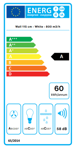АСПИРАТОР FALMEC PRISMA 115 WHITE thumbnail 2