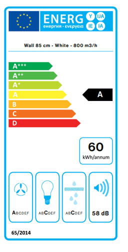АСПИРАТОР FALMEC PRISMA 85 WHITE thumbnail 2