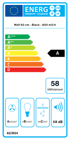 АСПИРАТОР FALMEC QUASAR 60 BLACK thumbnail 3