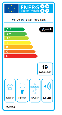АСПИРАТОР FALMEC QUASAR 90 BLACK GREEN TECH thumbnail 3