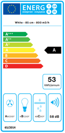 АСПИРАТОР FALMEC VERSO 85 WHITE thumbnail 4