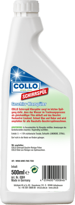 ПРЕПАРАТ COLLO SCHIRRSPÜL Klarspüler ГЛАНЦ ЗА СЪДОМИЯЛНА thumbnail 2