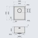 МИВКА FALMEC Como 34 (38x44) над плот и равен thumbnail 2