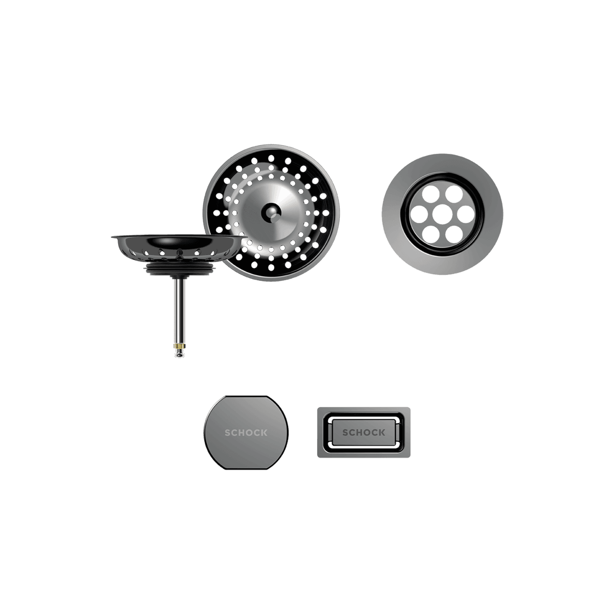 Окомплектовка за сифон SCHOCK Gun Metal