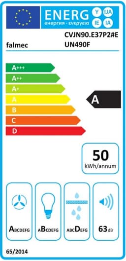 АСПИРАТОР FALMEC VIRGOLA NO-DROP COMFORT 90 BLACK thumbnail 7