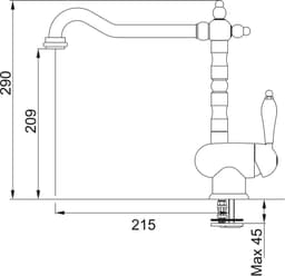 СМЕСИТЕЛ FRANKE OLD ENGLAND Bronzato thumbnail 2