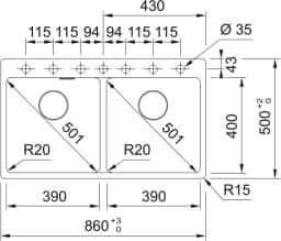 МИВКА FRANKE MRG 620-39-39 POLAR WHITE thumbnail 3