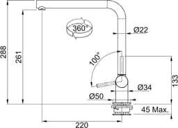 Смесител FRANKE NEPTUNE STYLE thumbnail 4
