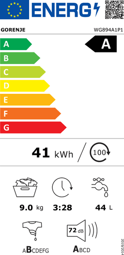 ПЕРАЛНЯ GORENJE WG894A1P1 thumbnail 13