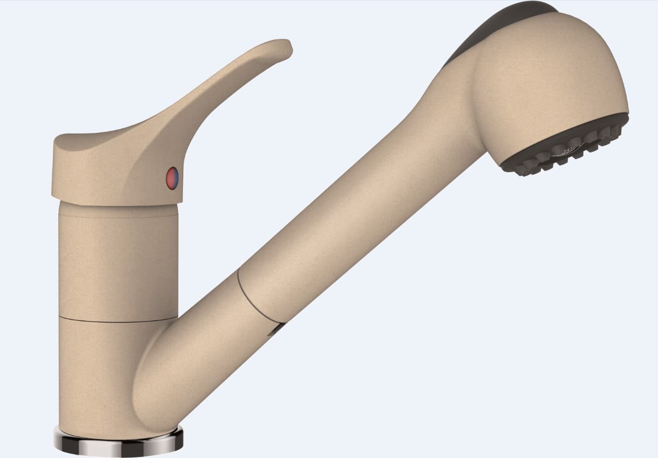 СМЕСИТЕЛ SCHOCK LEVA pull-out Alpaca