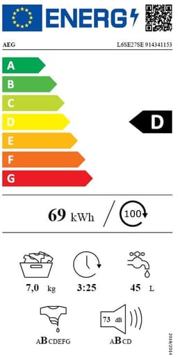 ПЕРАЛНЯ AEG L6SE27SE thumbnail 7