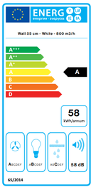 АСПИРАТОР FALMEC FLIPPER 55 WH thumbnail 3