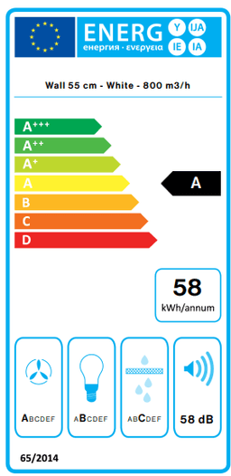 АСПИРАТОР FALMEC FLIPPER 55 WH thumbnail 3