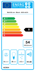 АСПИРАТОР FALMEC FLIPPER 85 BK NRS thumbnail 3