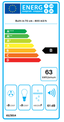 АСПИРАТОР FALMEC GRUPPO INCASSO 70 TOUCH VISION thumbnail 3