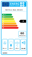 АСПИРАТОР FALMEC PRISMA 115 BLACK thumbnail 3