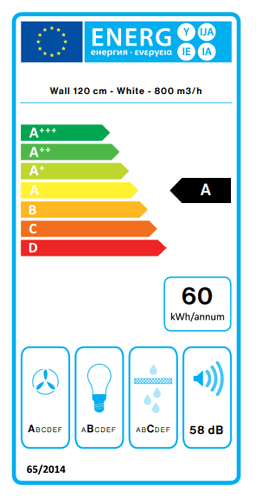 АСПИРАТОР FALMEC QUASAR 120 WHITE thumbnail 2