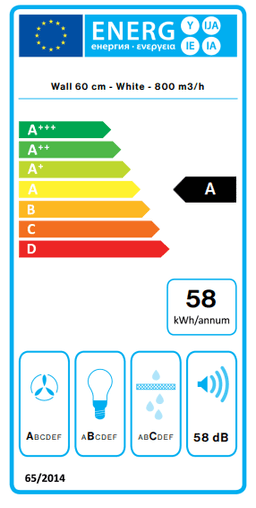 АСПИРАТОР FALMEC QUASAR 60 WHITE thumbnail 2