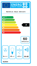 АСПИРАТОР FALMEC QUASAR 80 BLACK thumbnail 3