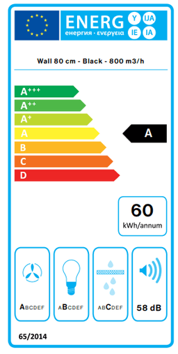 АСПИРАТОР FALMEC TAB 80 BK thumbnail 2