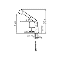 СМЕСИТЕЛ PYRAMIS BALATA ХРОМ thumbnail 2