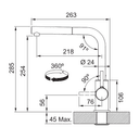 СМЕСИТЕЛ FRANKE TAP LINA L PULL OUT NOZZLE HP ONYX thumbnail 4