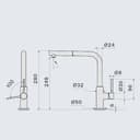 СМЕСИТЕЛ FALMEC TREVI CORNER PULL OUT CHROME thumbnail 3