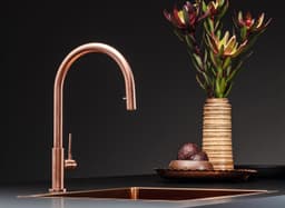 СМЕСИТЕЛ FALMEC TREVI ROUND PULLOUT PVD COPPER thumbnail 2