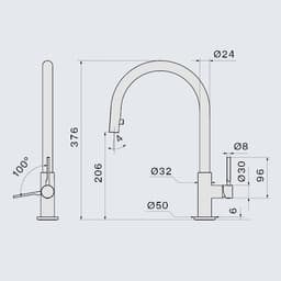 СМЕСИТЕЛ FALMEC TREVI ROUND PULLOUT CHROME thumbnail 3