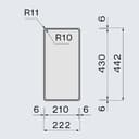МИВКА FALMEC Como 18 (22x44) над плот / равен thumbnail 3