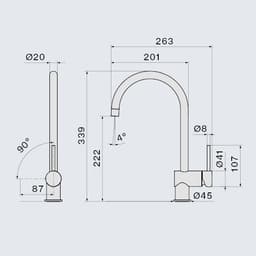 СМЕСИТЕЛ FALMEC EASY ROUND хром thumbnail 2