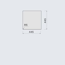 МИВКА FALMEC ISEO 40 Бяла (45.6x45.6) над плот / равен / под плот thumbnail 3