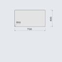 МИВКА FALMEC ISEO 70 Бяла (75.6x45.6) над плот / равен / под плот thumbnail 4