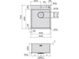 МИВКА FALMEC Garda 40 (44x51) inox thumbnail 3