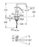 СМЕСИТЕЛ GROHE EUROSMART 30567DC0 thumbnail 5